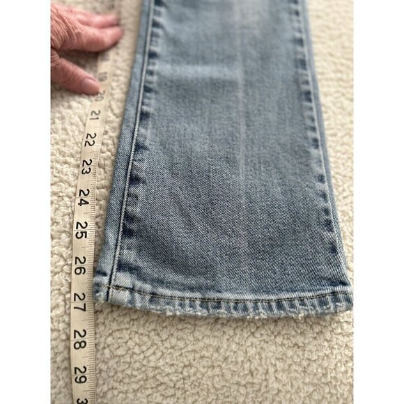 Pistola High Rise Straight Ankle Leg Vintage Denim Exposed Button Fly Size 26 - Picture 9 of 11